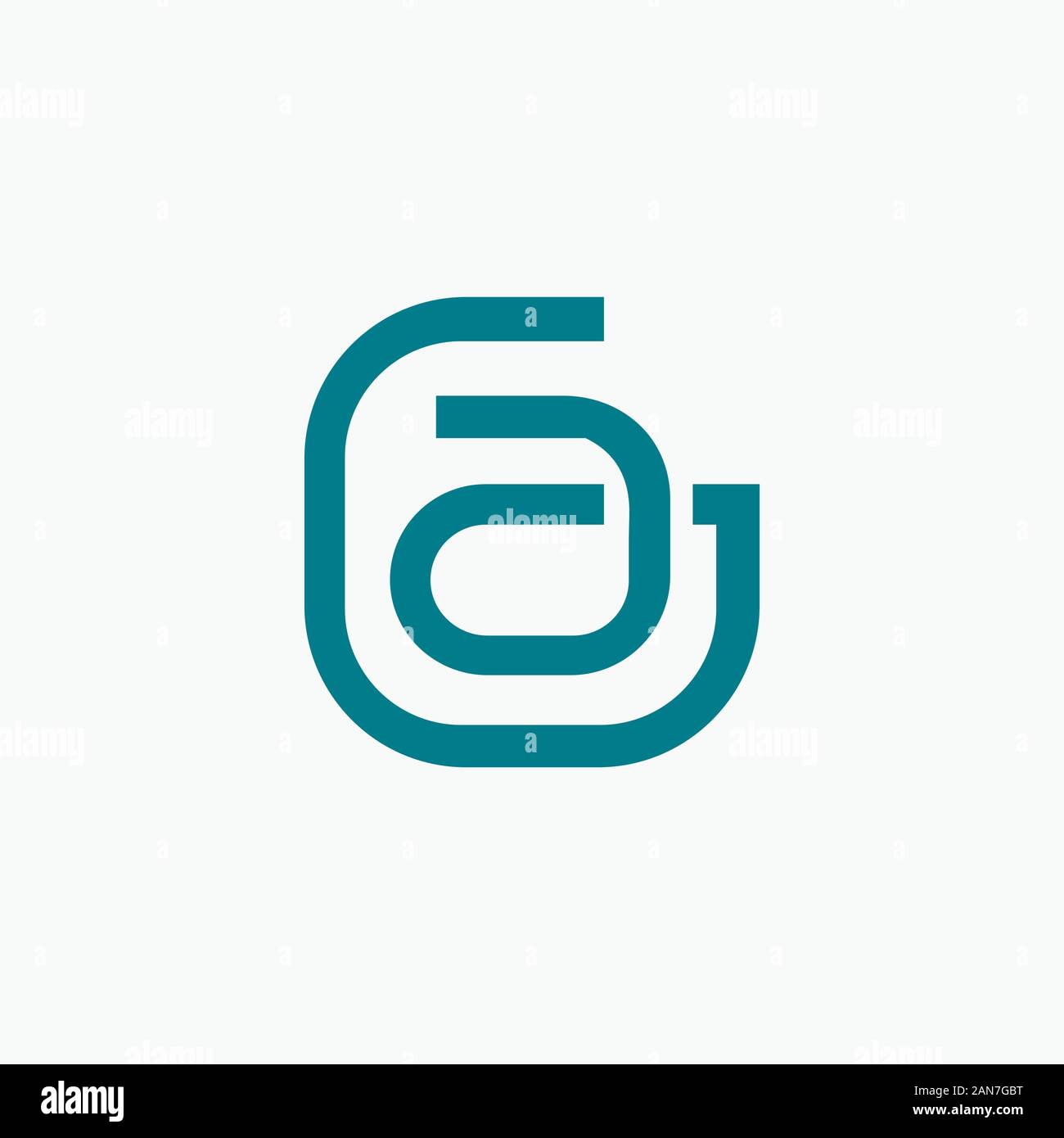 initial letter gaor ag logo vector design Stock Vector