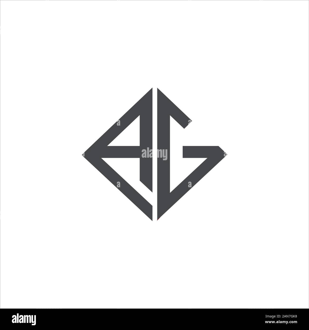 initial letter gaor ag logo vector design Stock Vector