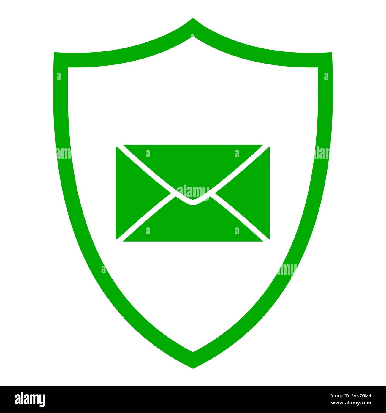 Envelope and shield Stock Photo - Alamy