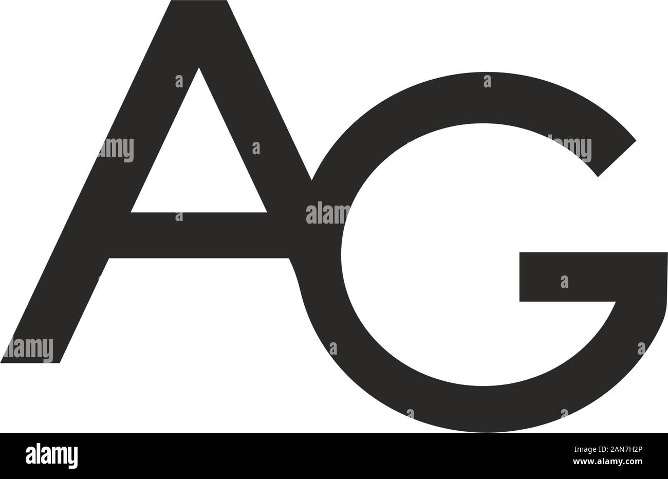 initial letter gaor ag logo vector design Stock Vector