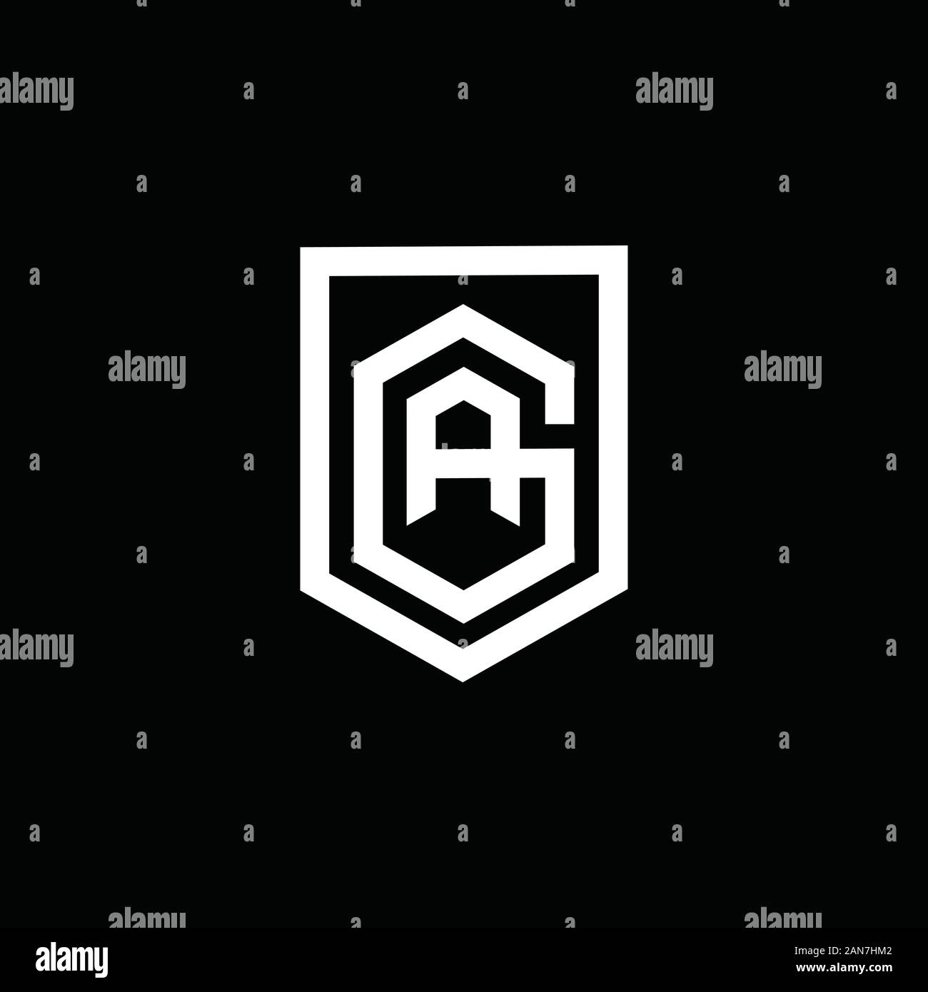 initial letter gaor ag logo vector design Stock Vector