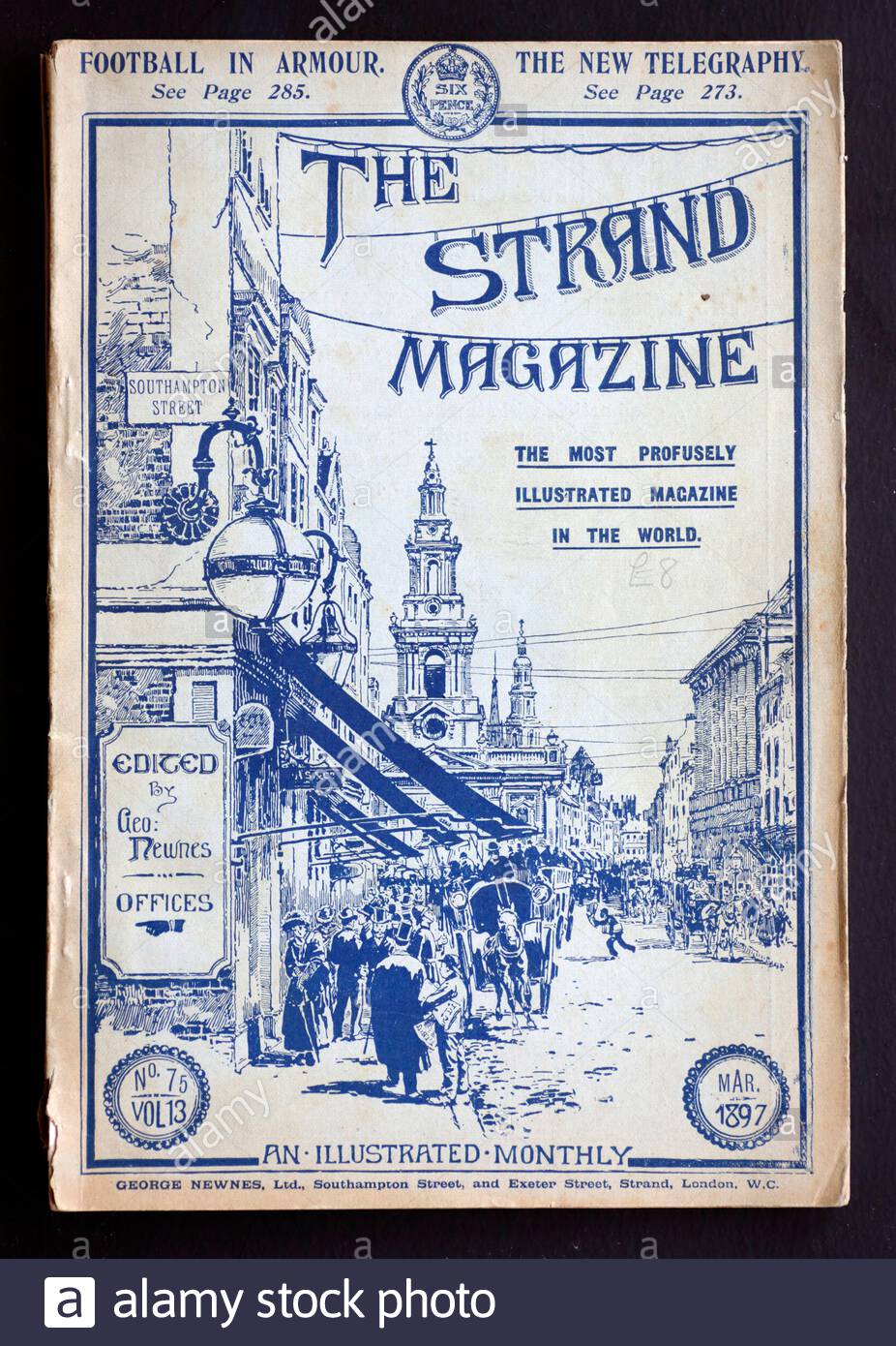 The Strand Magazine illustrated monthly, it was published in the United Kingdom from 1891 until 1950, vintage copy from March 1897 Stock Photo