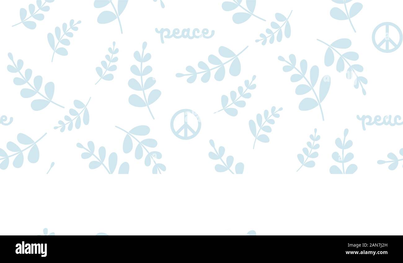 Peace elements seamless pattern background. Clothing, editable. Stock Vector
