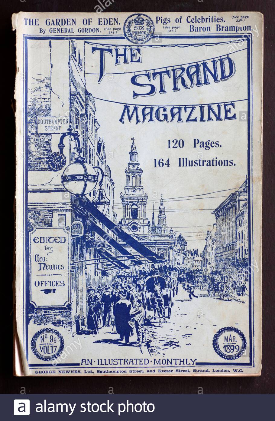 The Strand Magazine illustrated monthly, it was published in the United Kingdom from 1891 until 1950, vintage copy from March 1899 Stock Photo