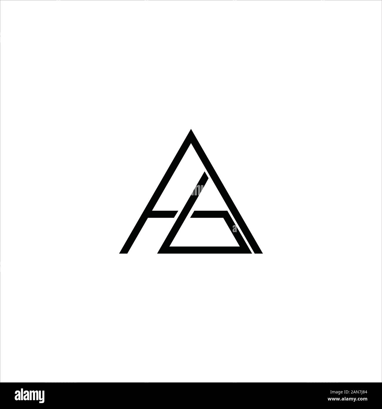 initial letter gaor ag logo vector design Stock Vector