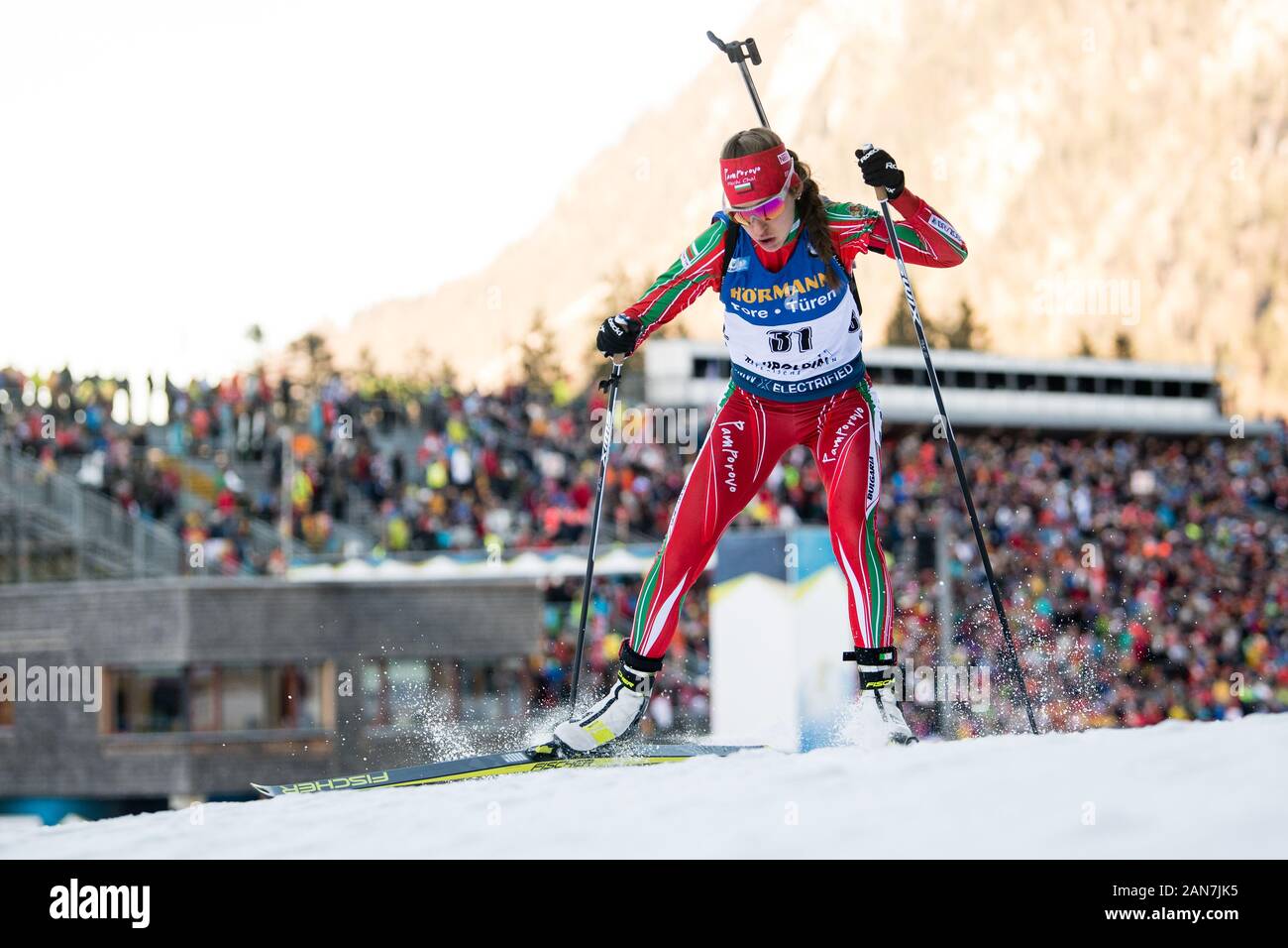 Ruhpolding, Germany. 15th Jan, 2020. Biathlon: World Cup, sprint 7.5 km,  women in the Chiemgau Arena. Milena Todorova from Bulgaria. Credit:  Matthias Balk/dpa/Alamy Live News Stock Photo - Alamy