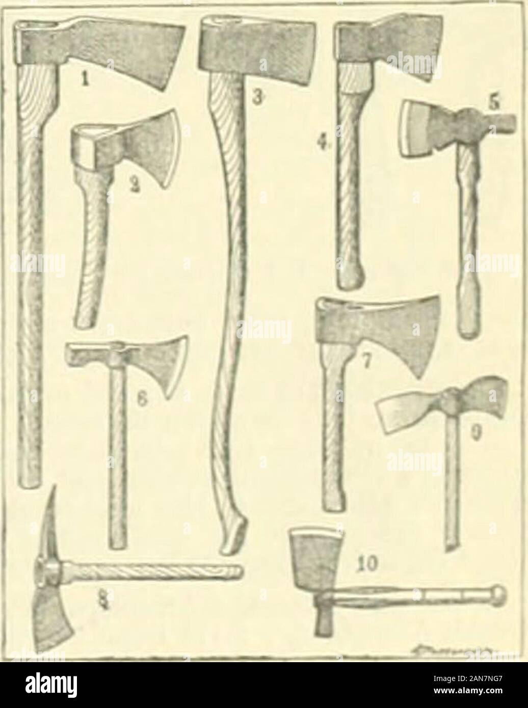 Nouveau Larousse illustré : dictionnaire universel encyclopédique . e de  forme, mais il nest, la plupart du temps, -jue lamodification des outils du  bûcheron, tiu charpentier ou dutonnelier. Quand ce fer na