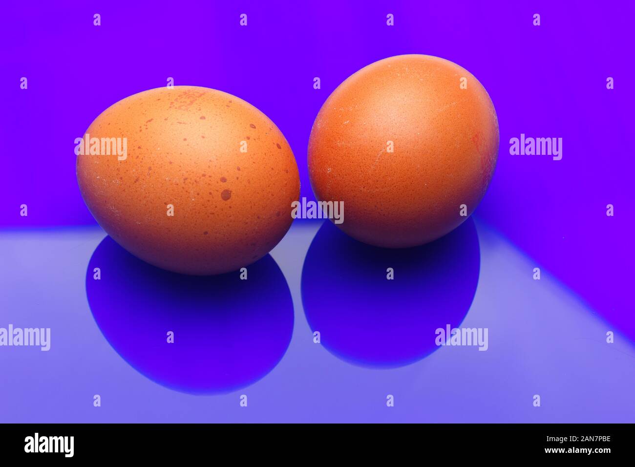 Raw chicken eggs, from the home market, prepared to be cooked with the