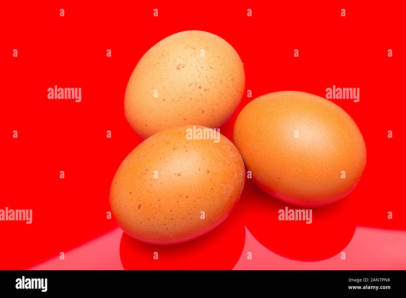 Raw chicken eggs, from the home market, prepared to be cooked with the