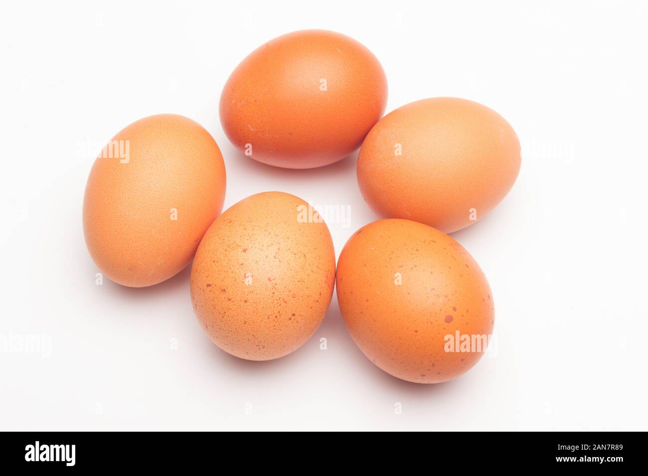 Raw chicken eggs, from the home market, prepared to be cooked with the