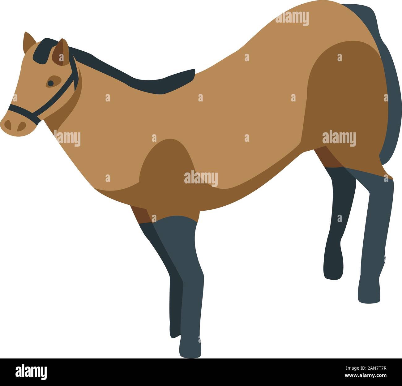 Horse animal icon, isometric style Stock Vector