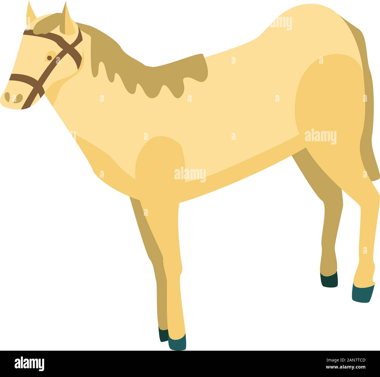 Desert horse icon, isometric style Stock Vector