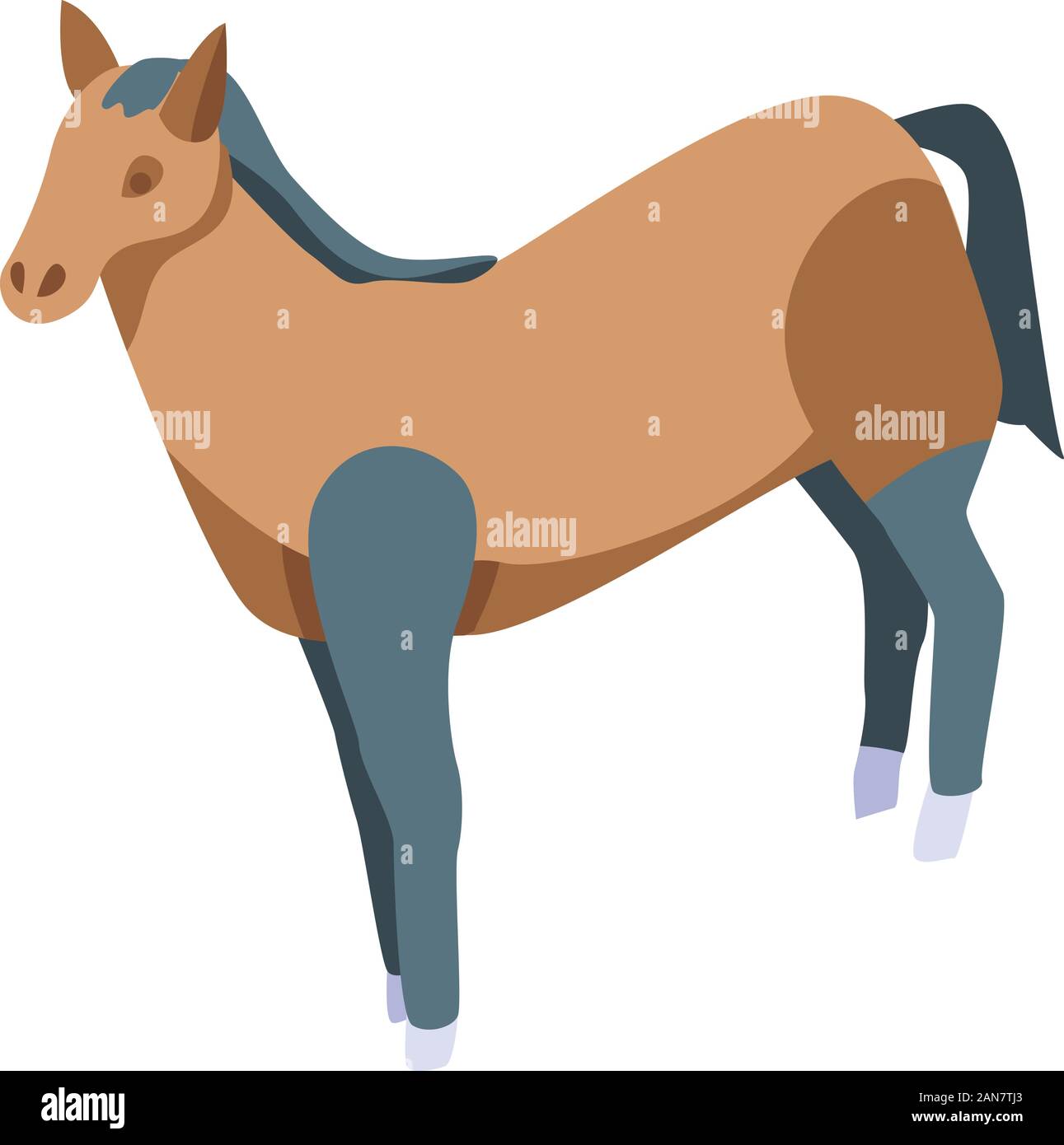 Trophy horse icon, isometric style Stock Vector