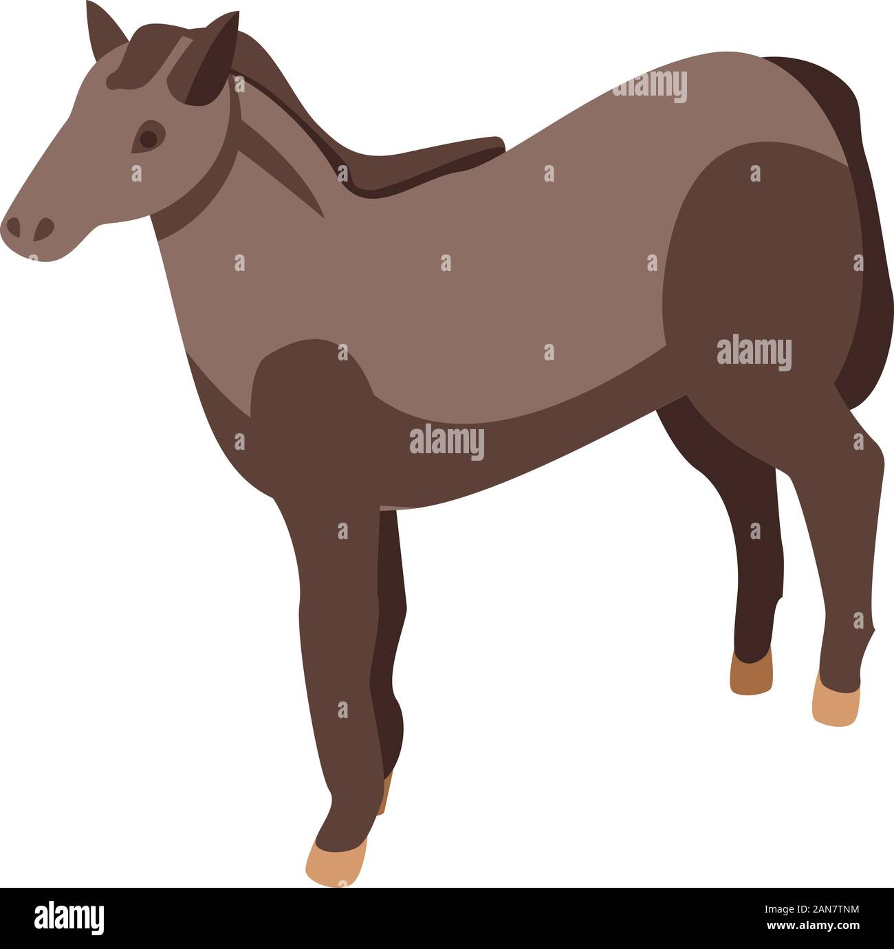 Luck horse icon, isometric style Stock Vector