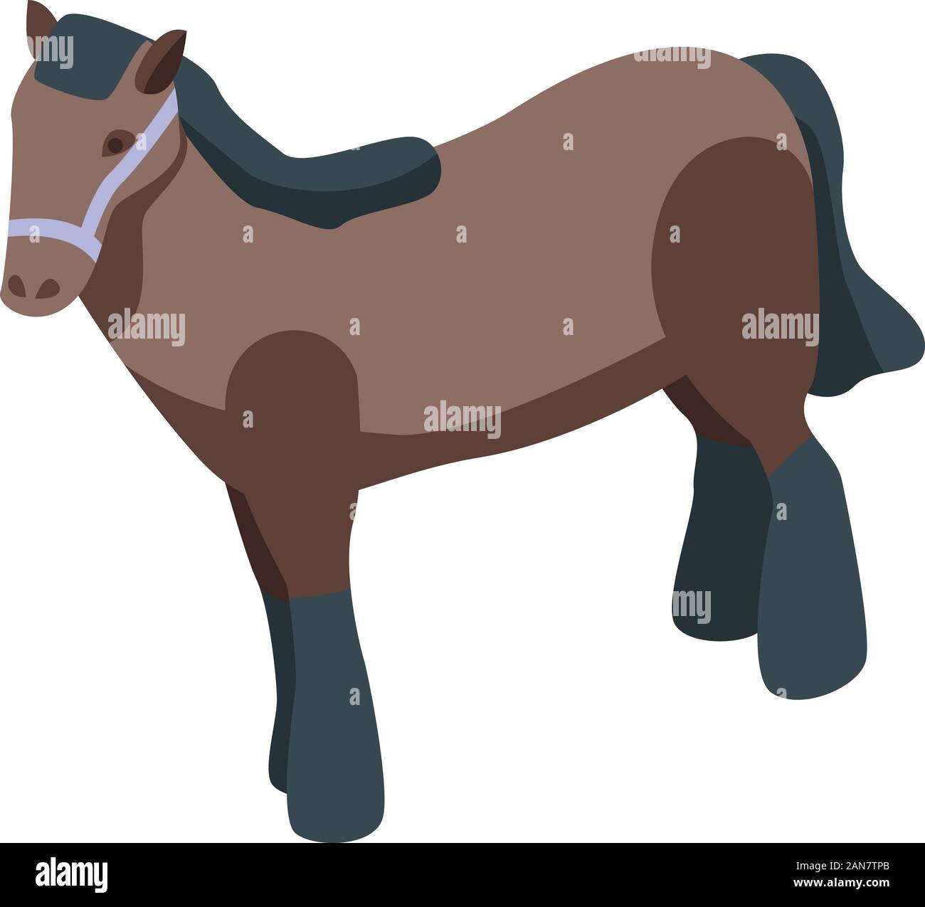 Jockey horse icon, isometric style Stock Vector