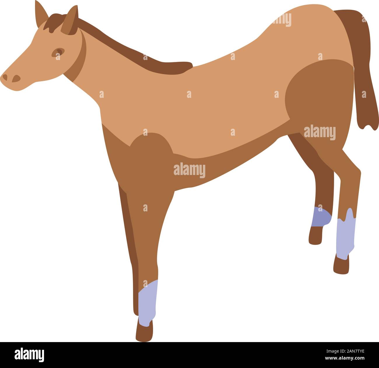 Speed horse icon, isometric style Stock Vector