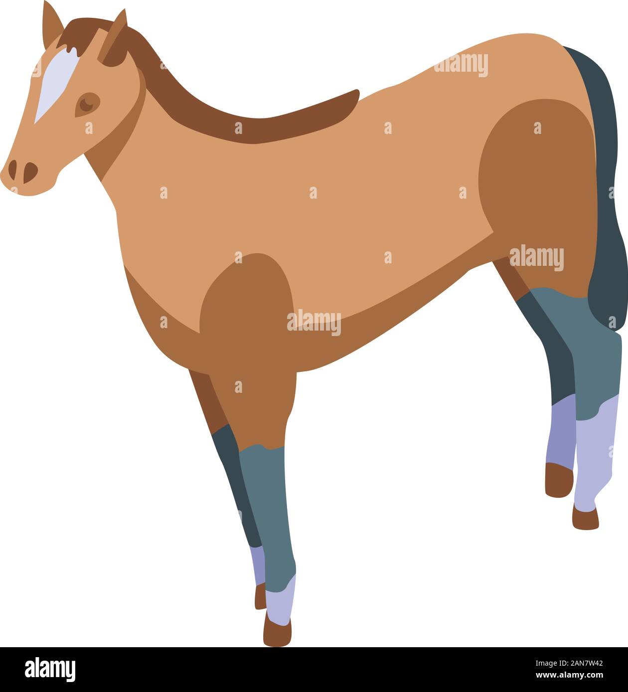 Fast horse icon, isometric style Stock Vector