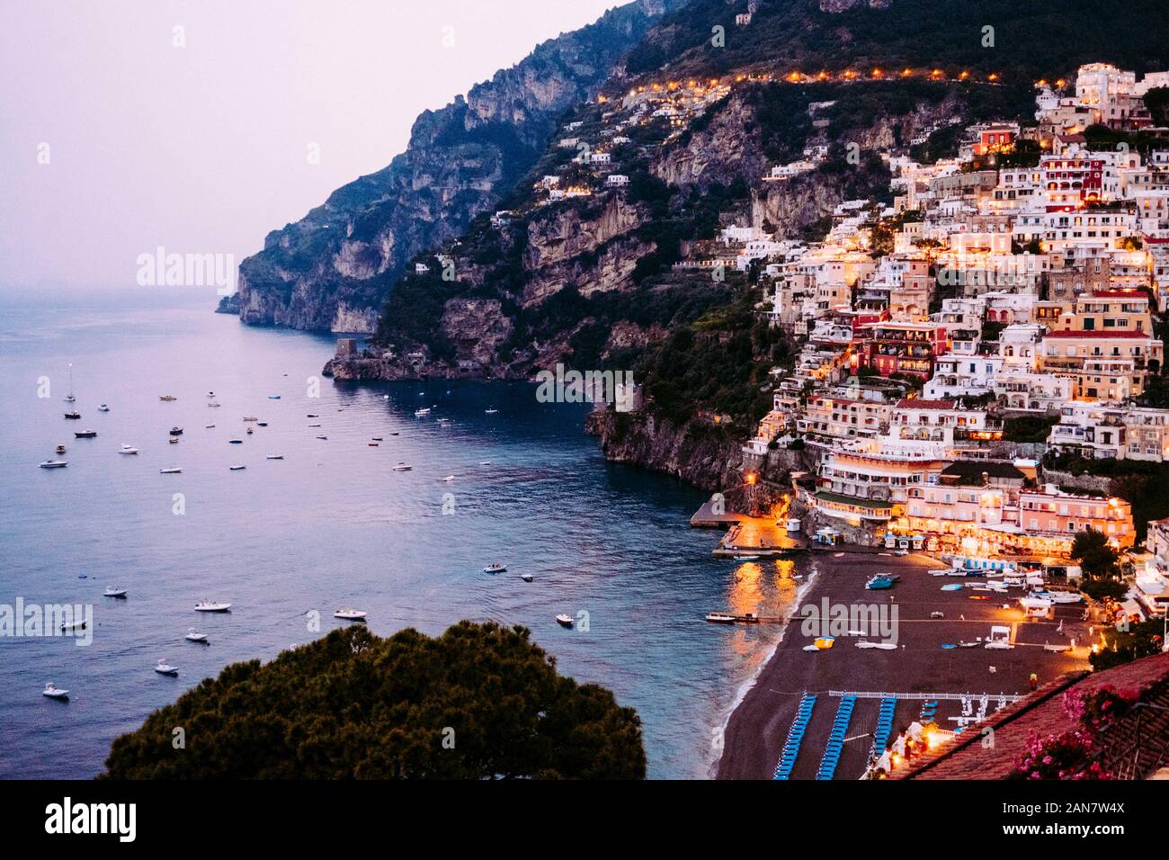 The city of Positano, Amalfi Coast, Italy Stock Photo