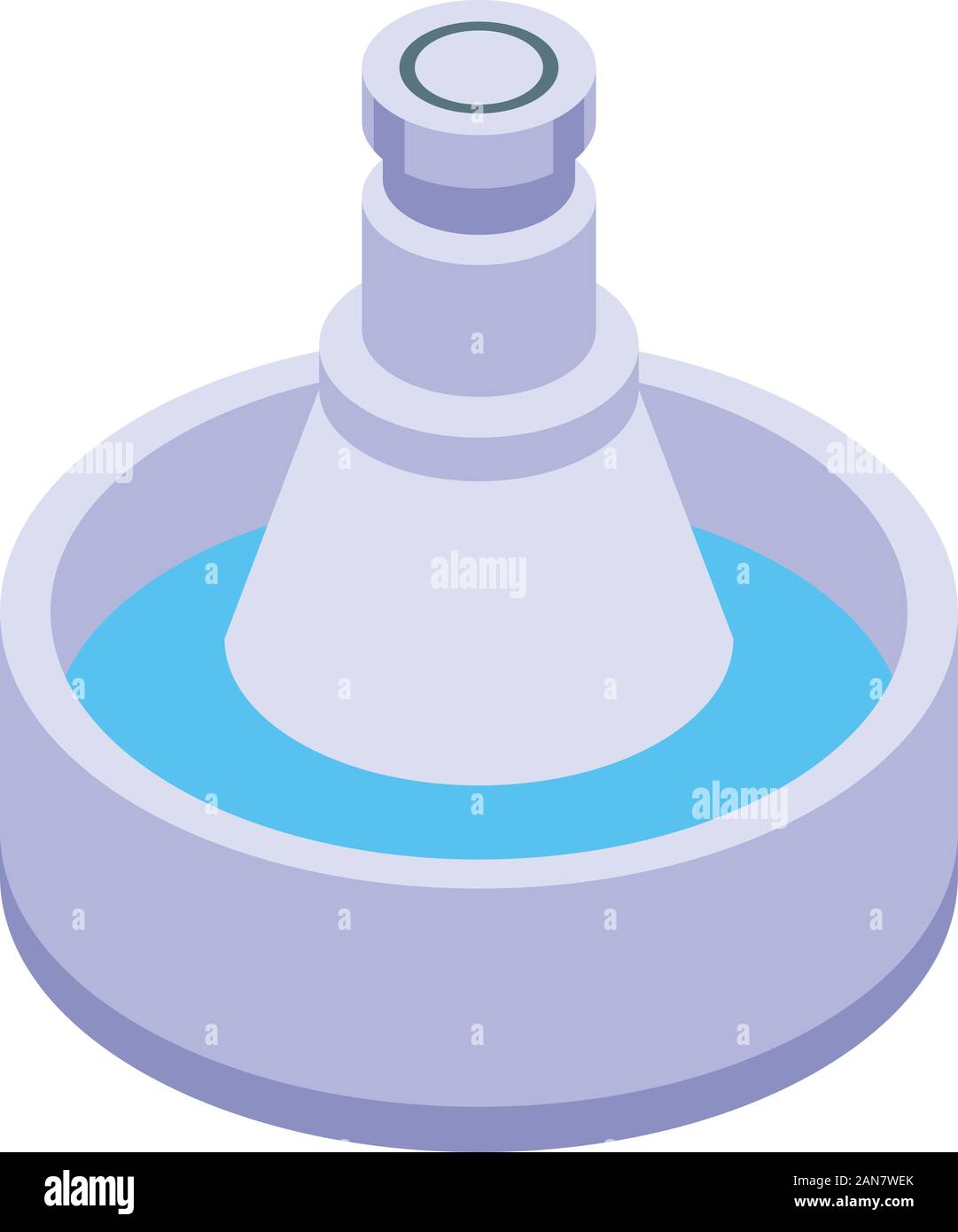 Public drinking fountain icon, isometric style Stock Vector