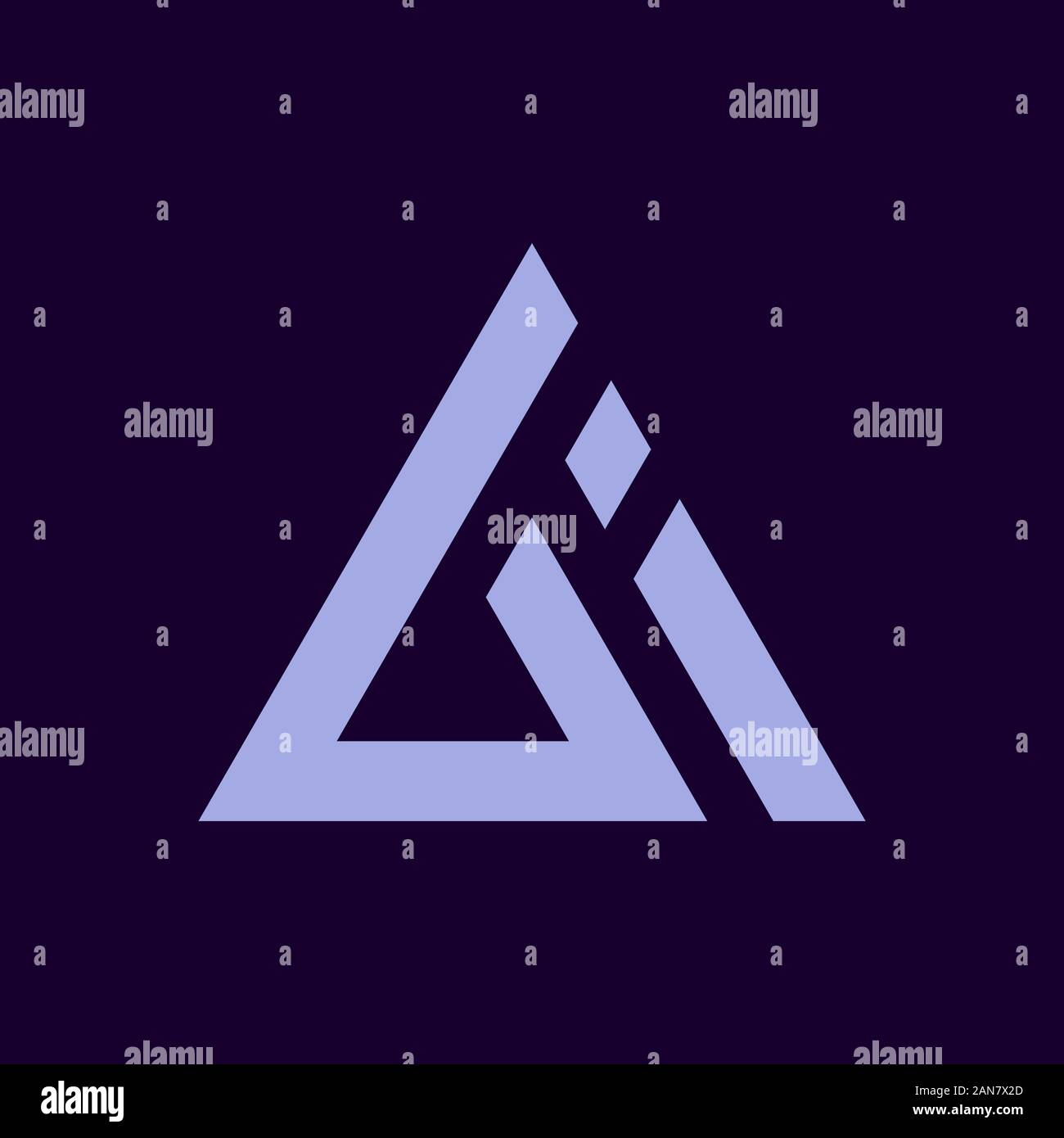 AI Letter Artificial Intelligence Vector illustration. EPS 10 Stock Vector
