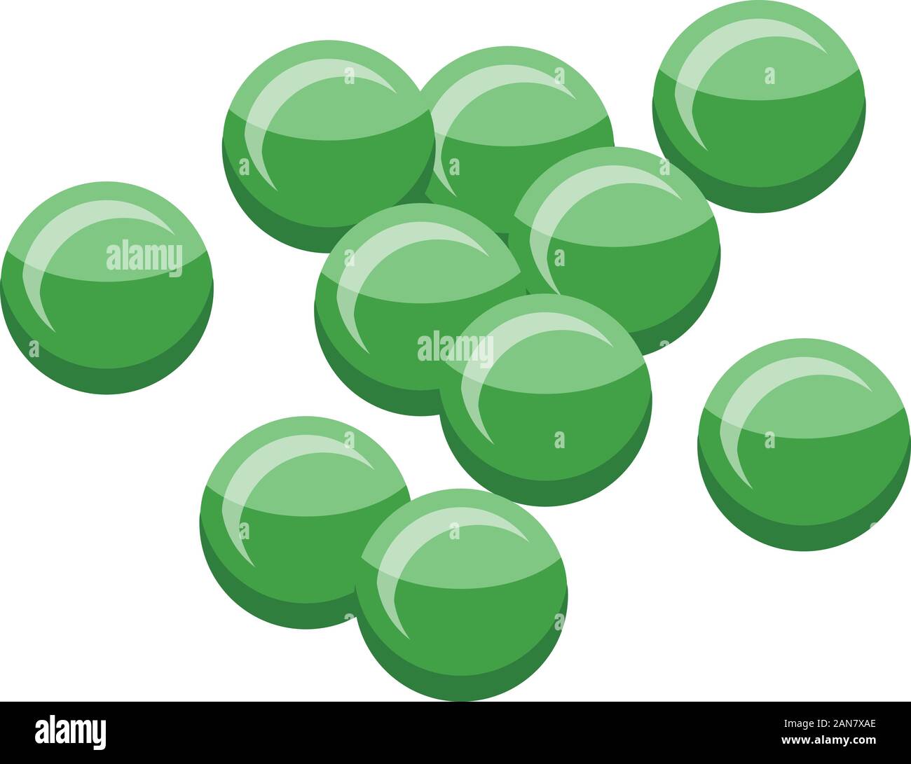 Fish food balls icon, isometric style Stock Vector