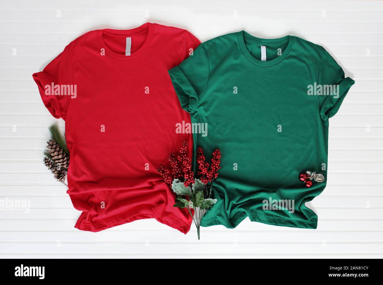 red tshirt mockup