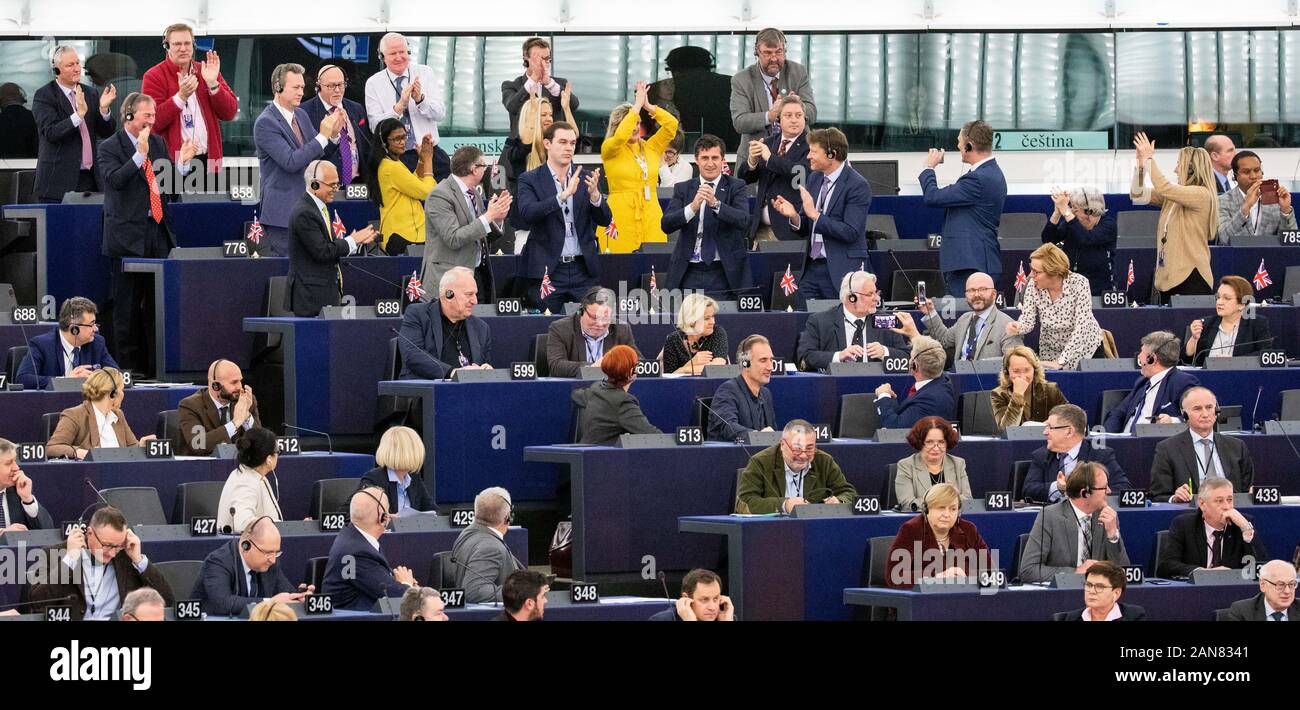 Strasbourg France 16th Jan 2020 Members Of The British Brexit
