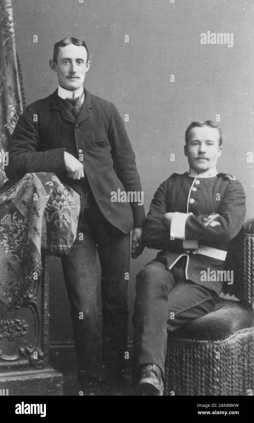 Victorian soldier in uniform Stock Photo