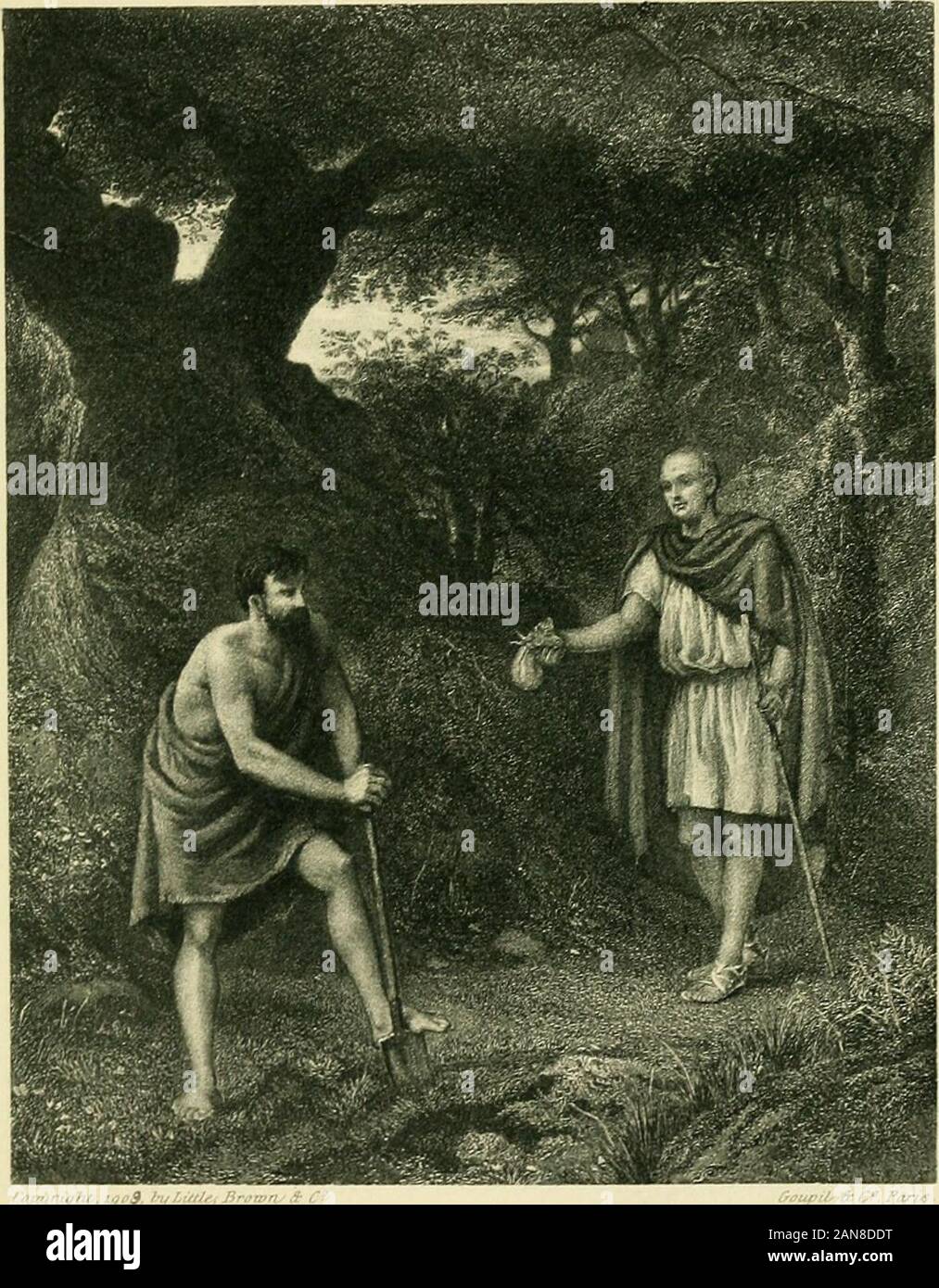 Gallery of Shakespeare illustrations, from celebrated works of art . JJu f/tu-riiissiany 0/^ Ooi^i/^ 3t Cf, Jayis. TIMON AND FLAVIUS From an engraving by Chas. Cousen, after the painting by H. Wallis TiMON OF Athens, Act IV, Sc. iii. CAESAR AND CALPURNIA From an engraving by J. Bauer, after the painting byFrank Dicksee JuMus Caesar, Act 11, Sc. ii •rjjfli; .•lOiir.H .. (t ^ii ytfAn( iiiiJ.) I ,t. Stock Photo