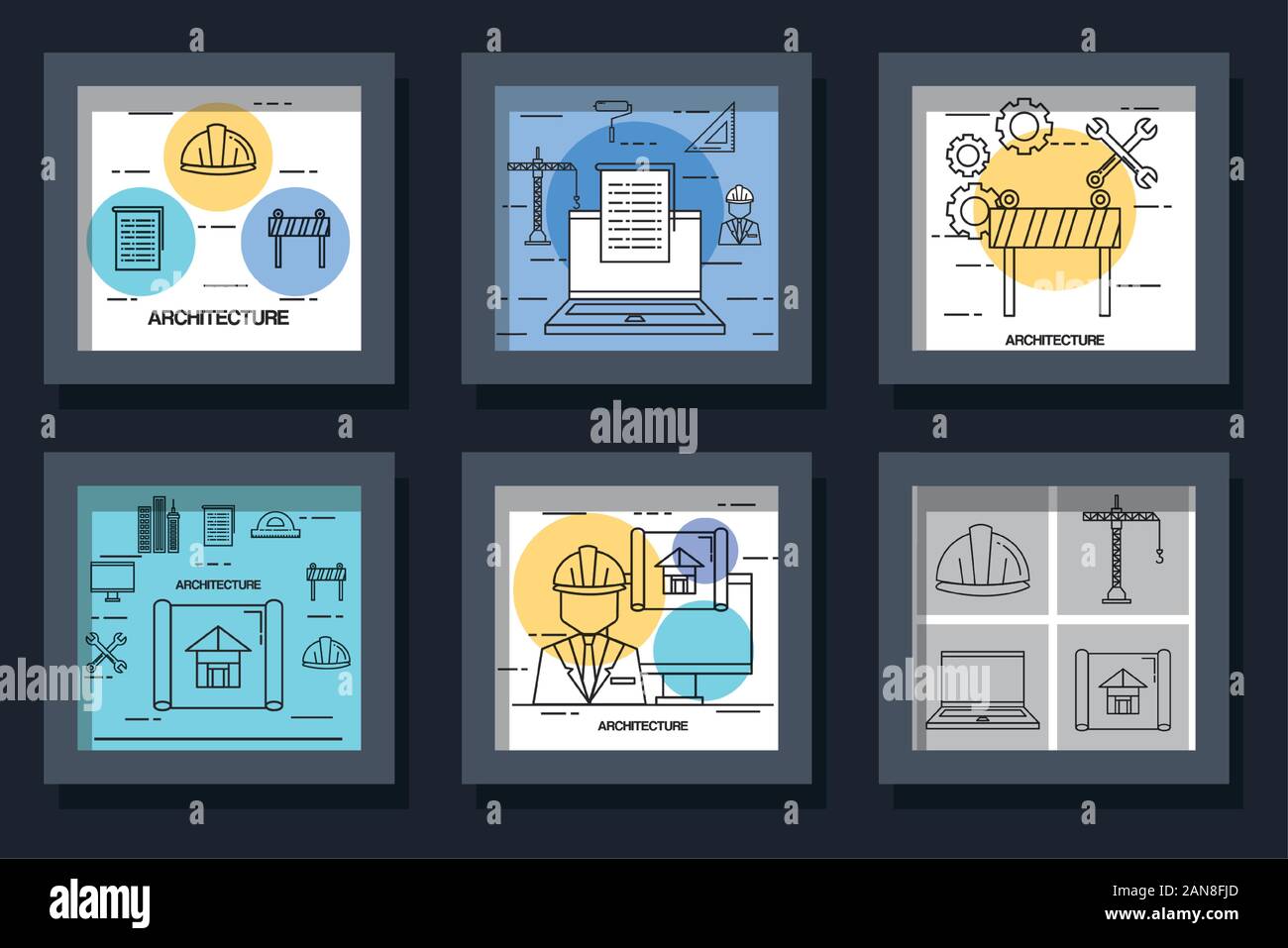 Architecture and construction set vector design Stock Vector Image ...