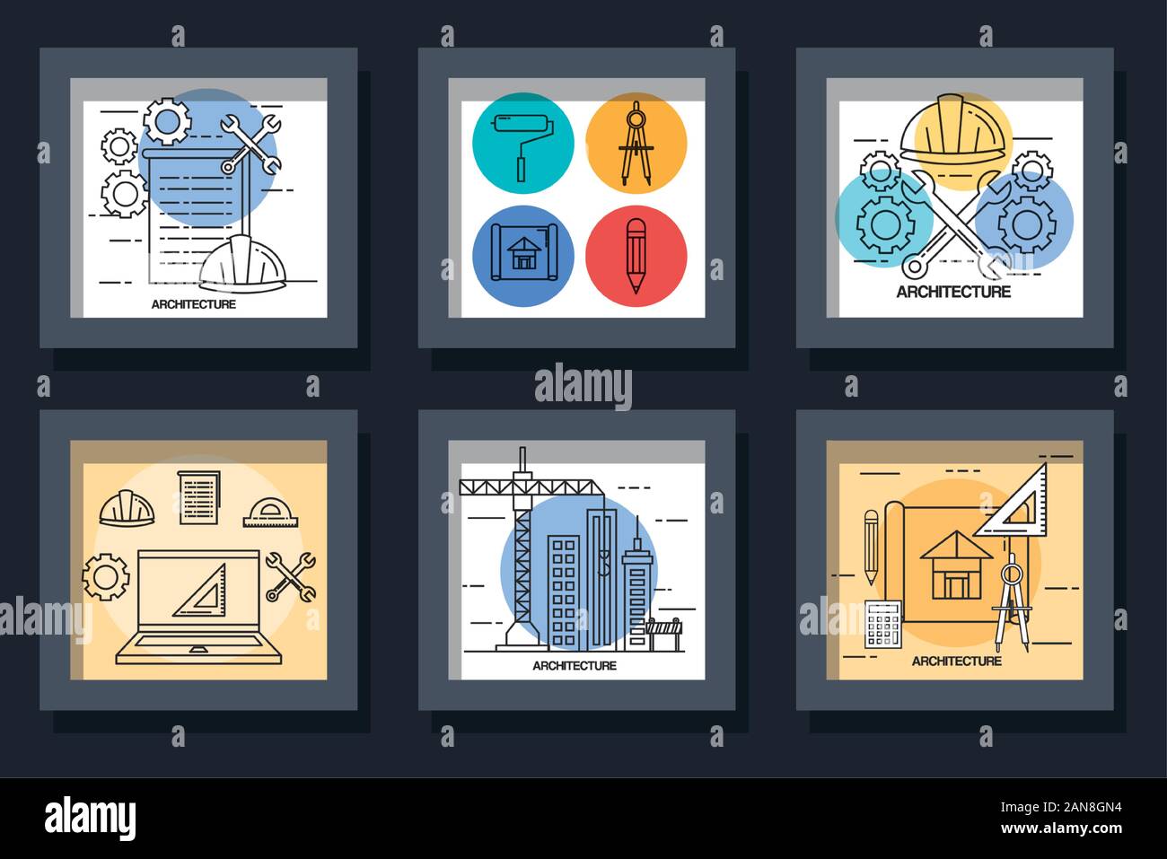 Architecture and construction set vector design Stock Vector Image ...