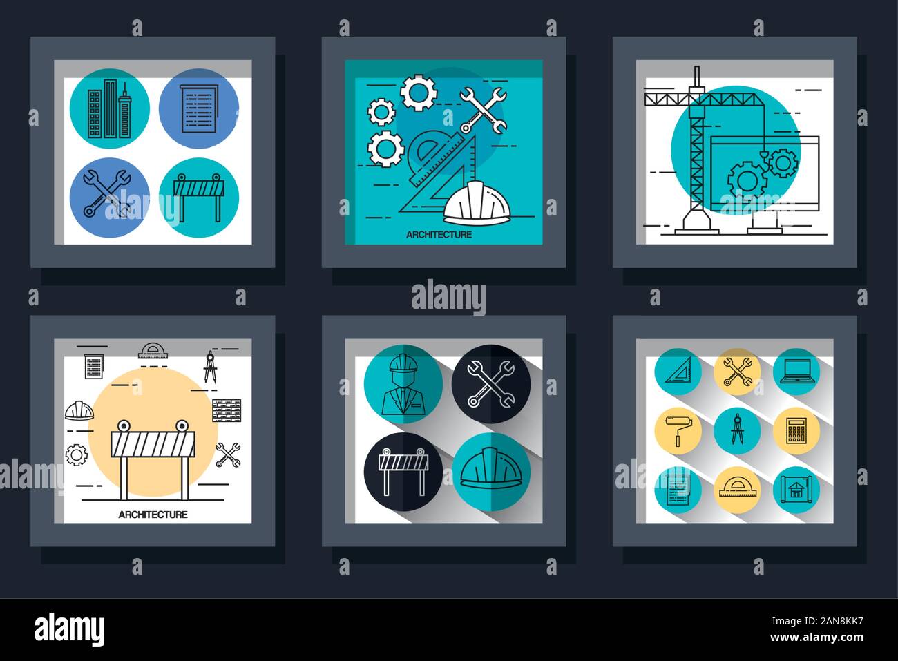 Architecture and construction set vector design Stock Vector Image ...