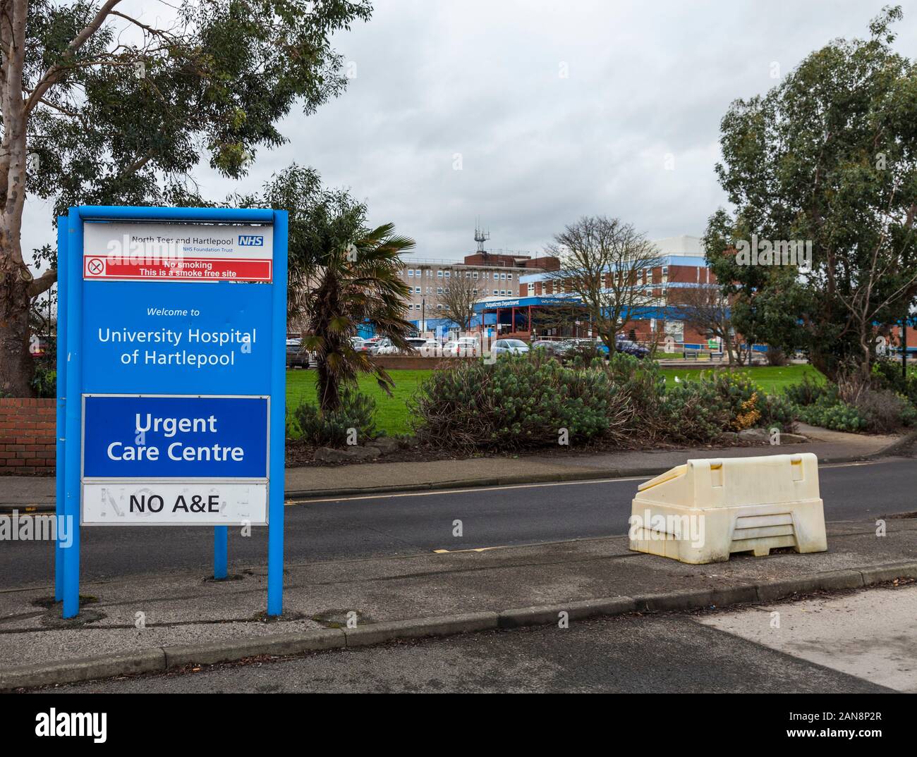 Entrance to the University Hospital of Hartlepool,England,UK Stock Photo