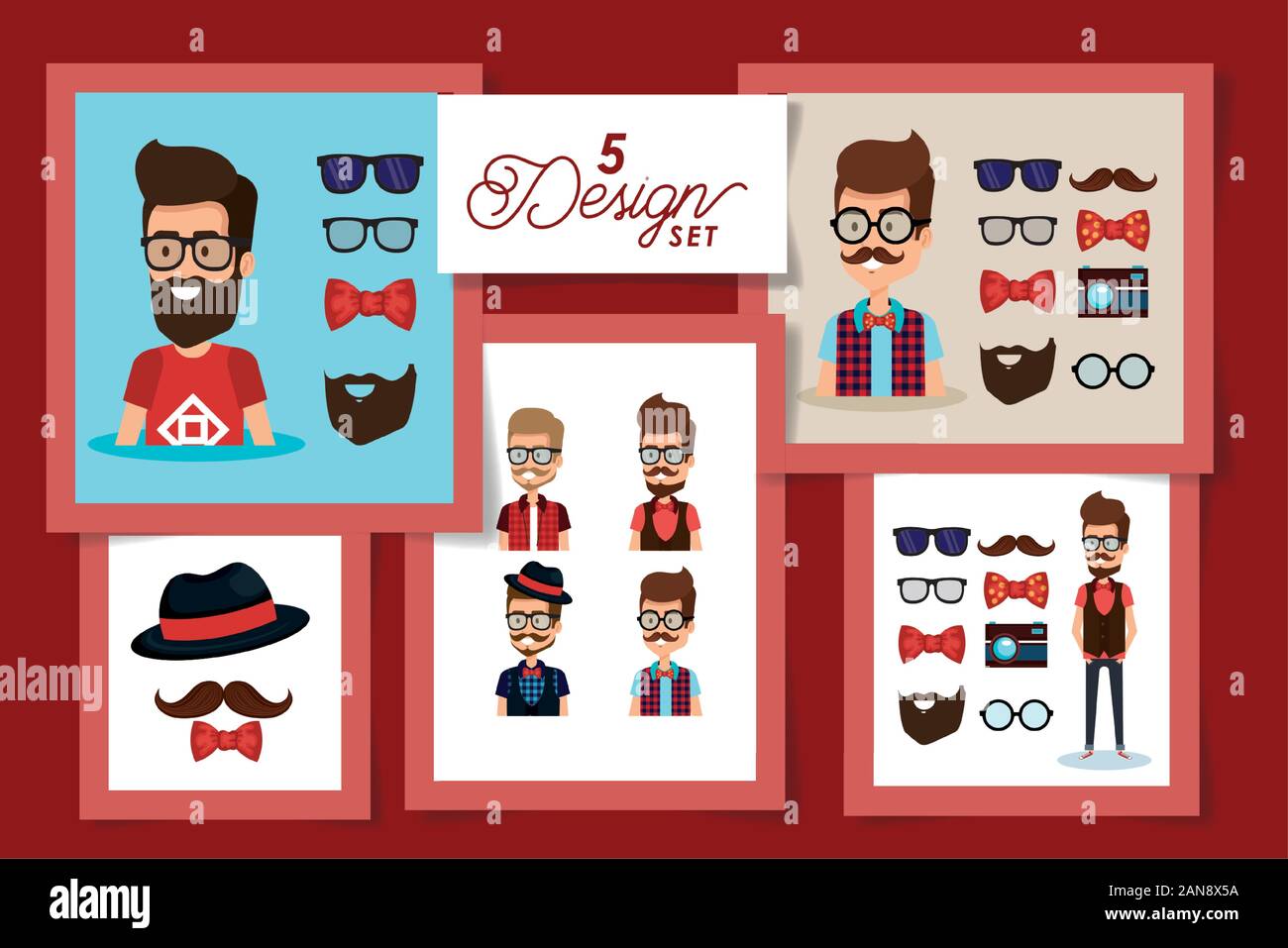 Hipsters beard Stock Vector Images - Alamy