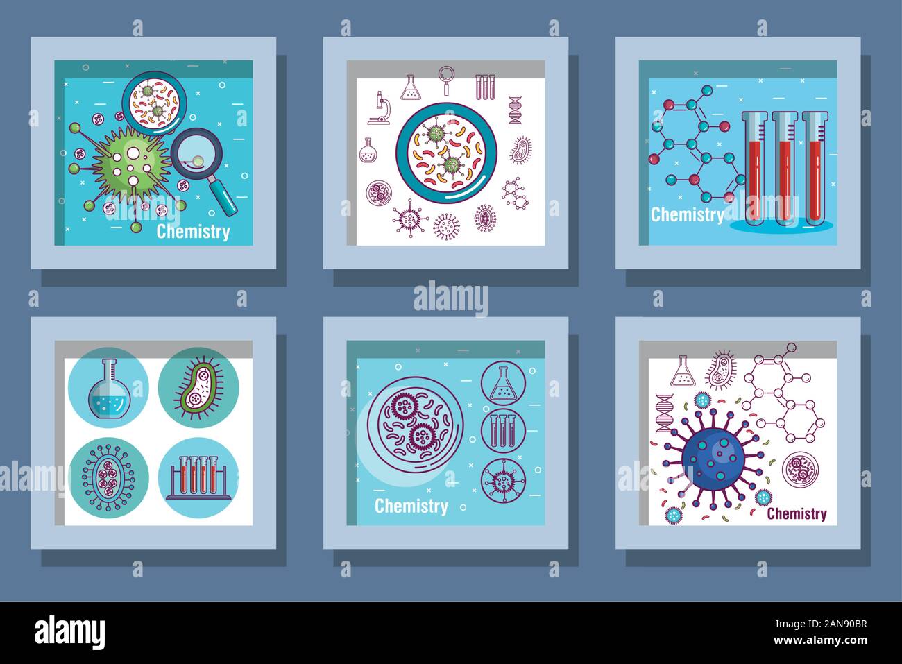 chemistry frames set vector design Stock Vector Image & Art - Alamy