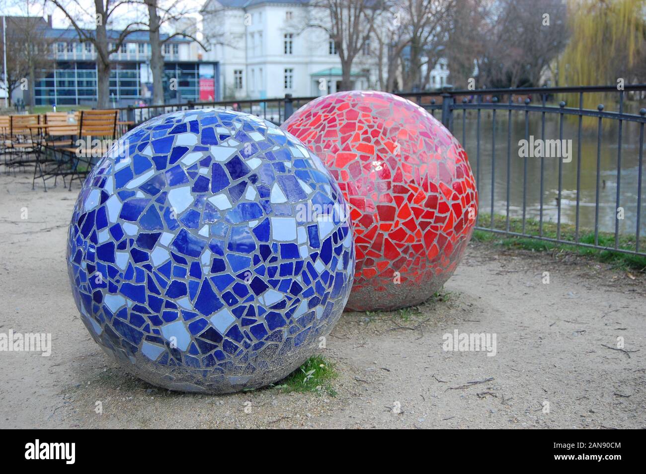 Big balls in a park Stock Photo - Alamy
