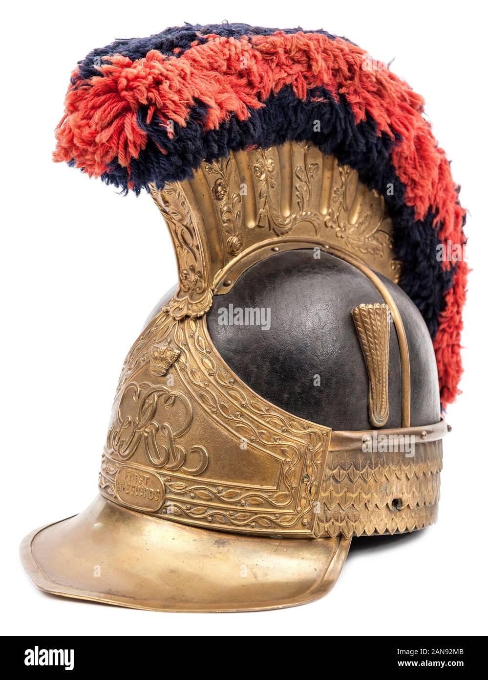 A 1st Regiment of Life Guards troopers helmet of 1815 Stock Photo Alamy