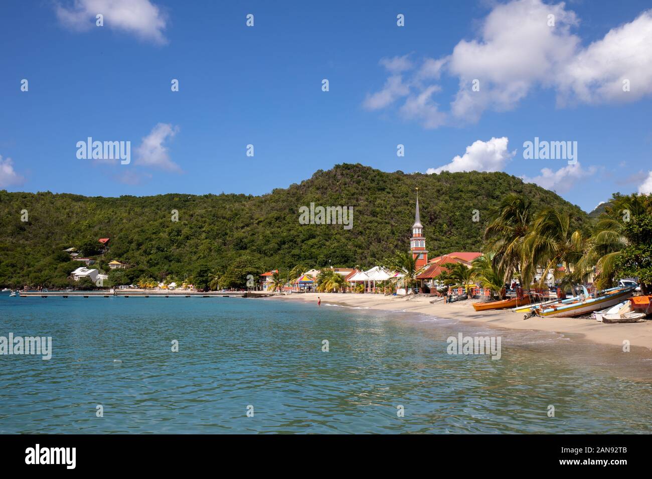 Les Anses d'Arlet, Martinique, FWI - The village on the beach Stock Photo