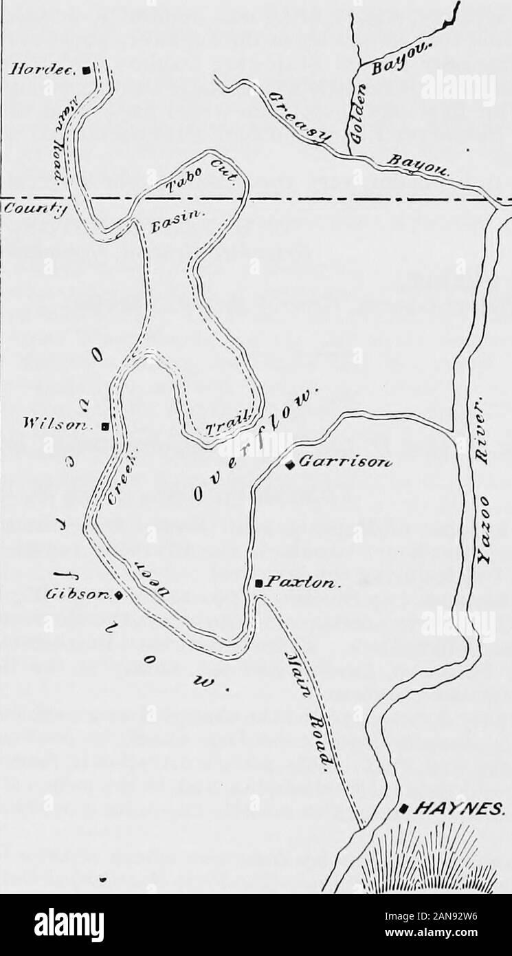 The war of the rebellion: a compilation of the official records of the Union and Confederate armies . pedition andproceed to Wilsons plantation, on Lower Deer Creek, to obstruct thecreek, throw up works, and, if advisable, make a diversion in the enemysrear, with a view to aid General Featherston, and, if the means of com-munication admitted, he would furnish me with troops for a heavy attackon the enemy. I arrived at Wilsons, about C miles from the mouth of Deer Creek,on the 24th, with the Third Louisiana. The First Mississippi Battalionwas already at that point, obstructing the creek by fell Stock Photo