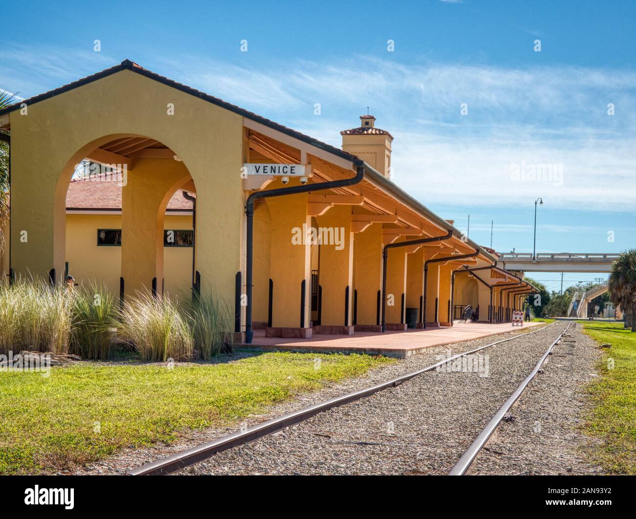Historic Mediterranean Revival style Venice Train Depot built in 1927
