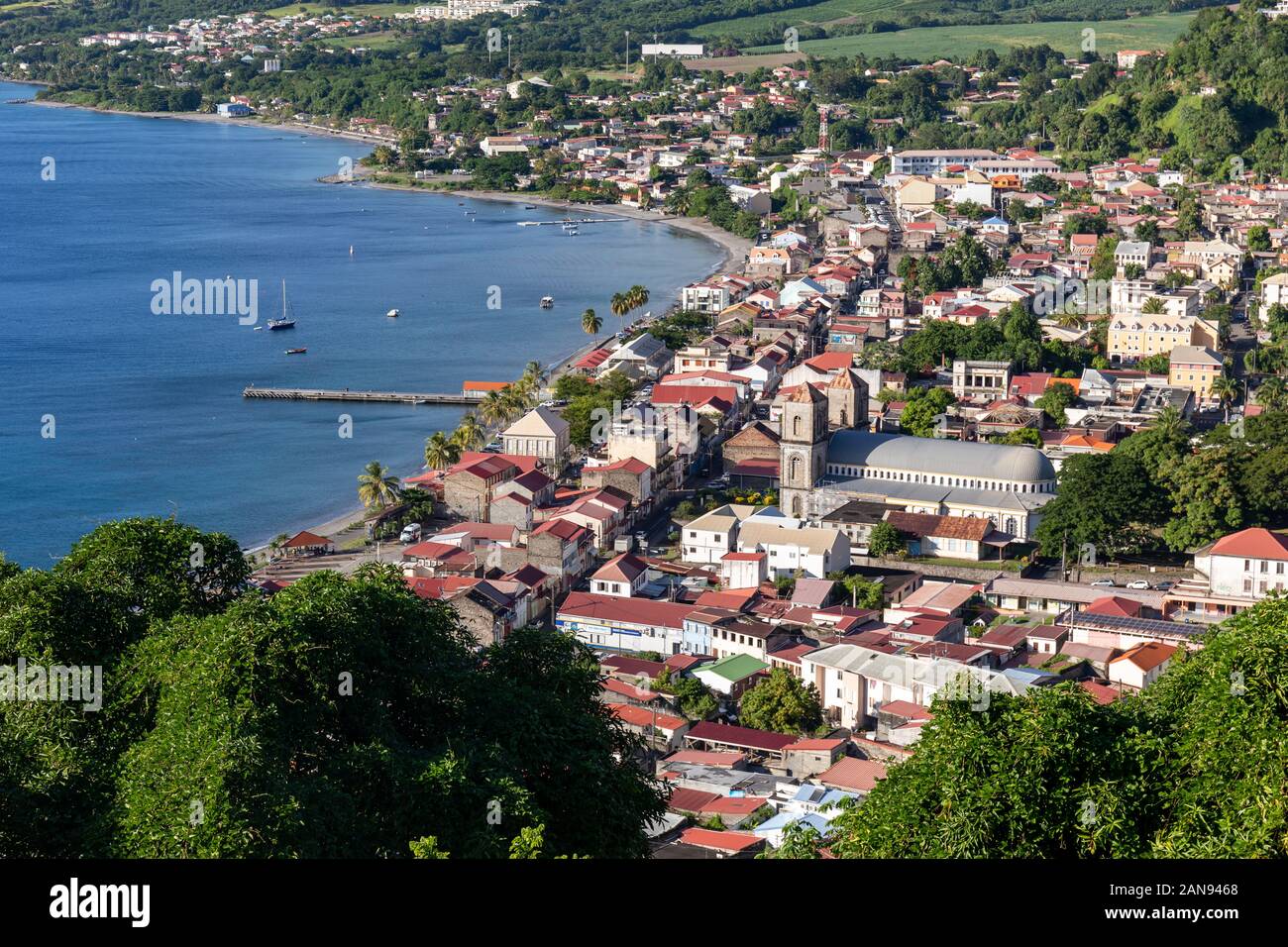 Saint-Pierre, Martinique, FWI - View to the city Stock Photo