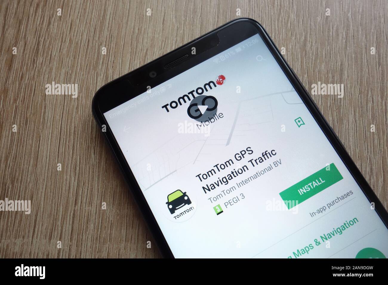 TomTom GPS Navigation Traffic app on Google Play Store website displayed on  Huawei Y6 2018 smartphone Stock Photo - Alamy
