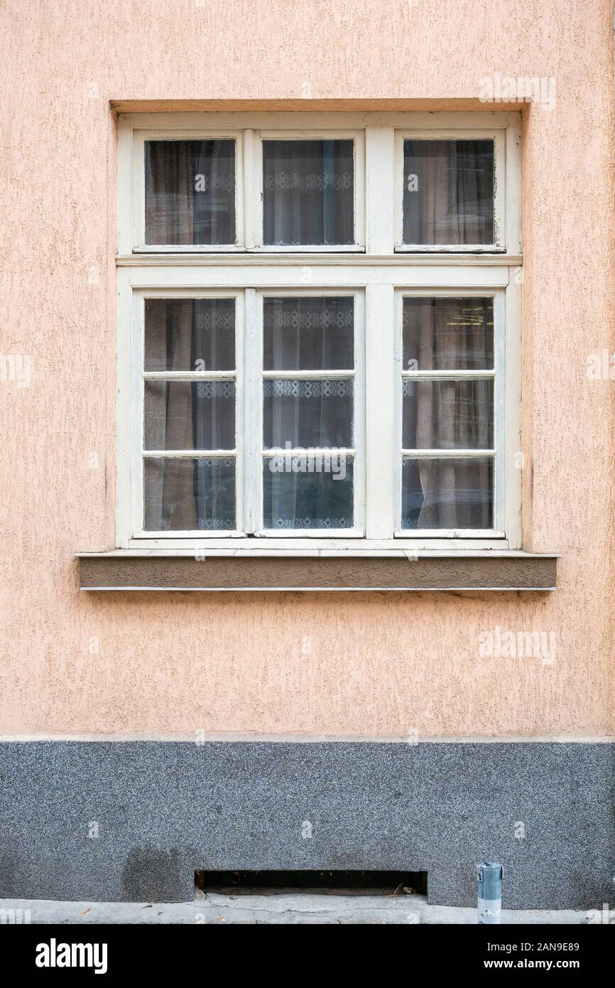 Old wooden window on a wall Stock Photo - Alamy