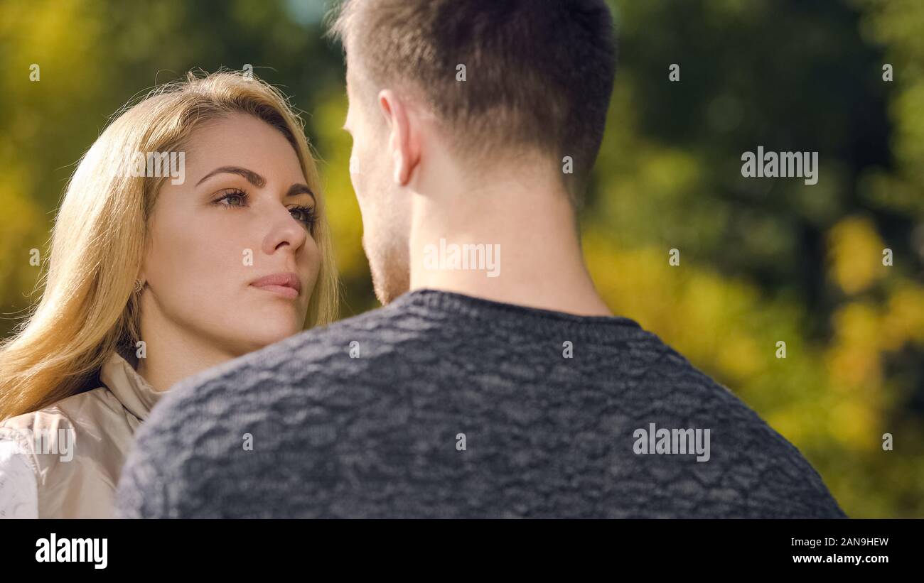 Man woman parting hi-res stock photography and images - Alamy