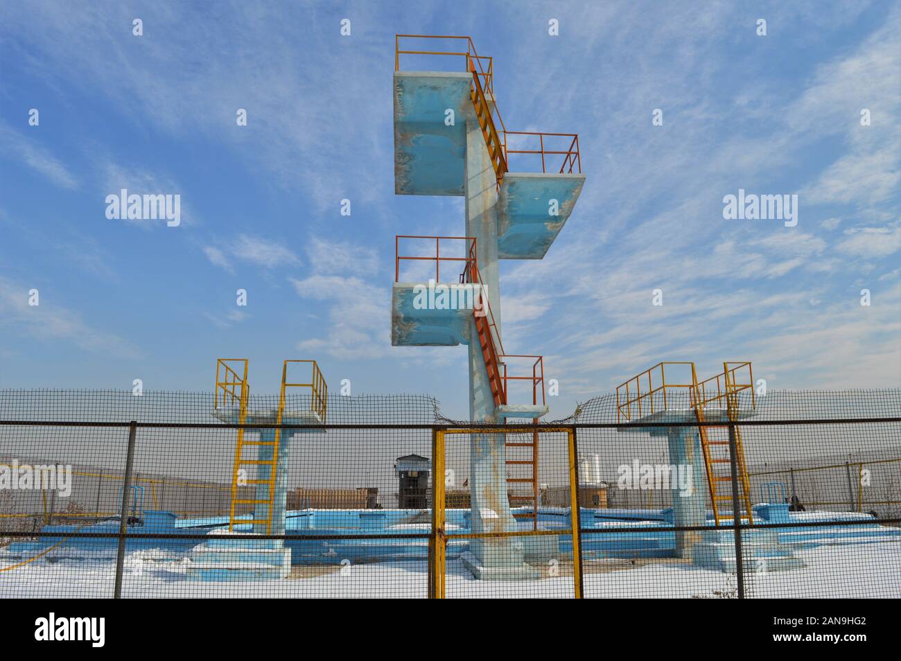 Taliban execution swimming pool, Kabul city, Afghanistan Stock Photo ...