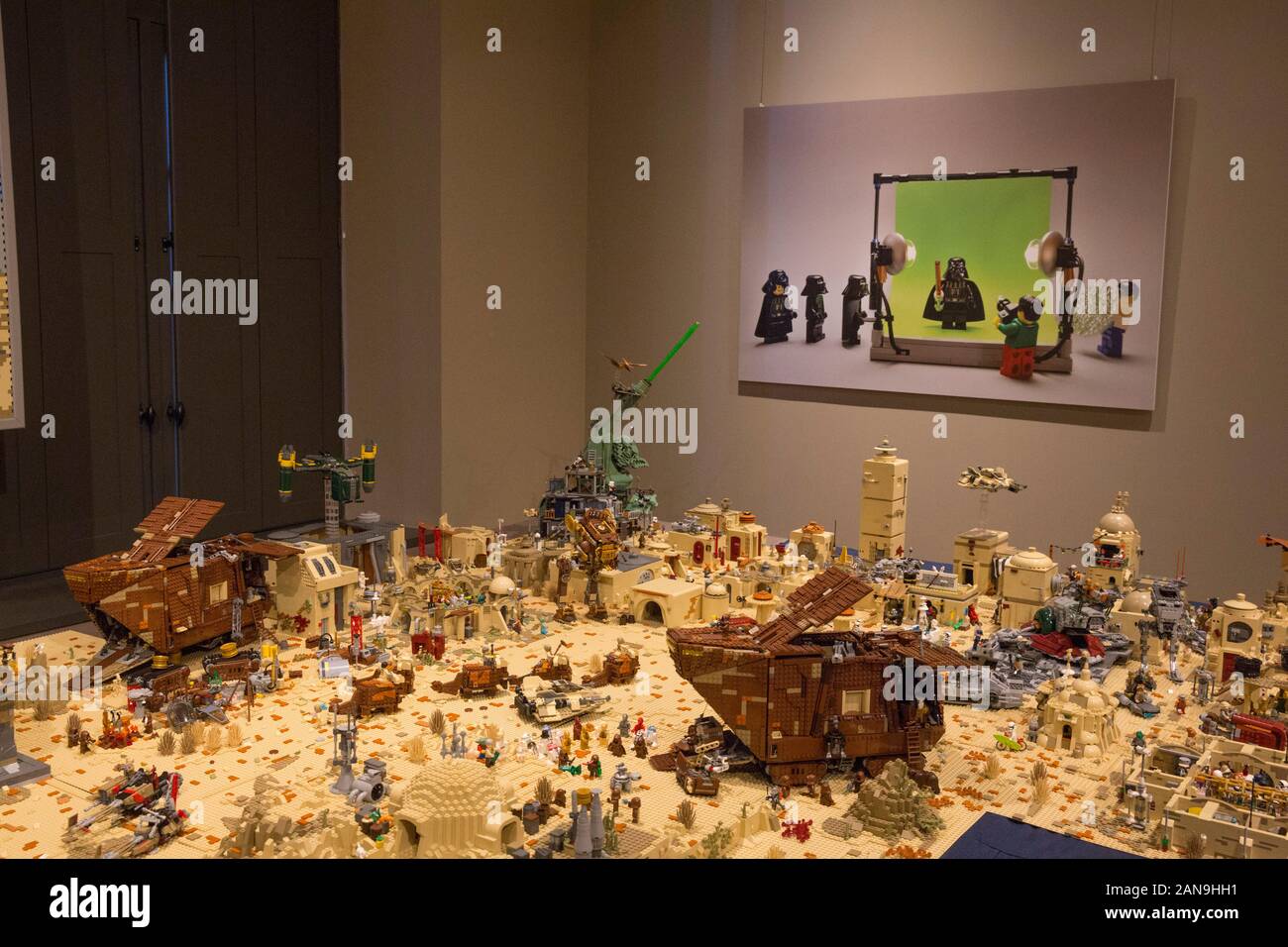 LEGO BRIKS IN MOVIES  EXHIBITION  IN VERSAILLES, FRANCE Stock Photo