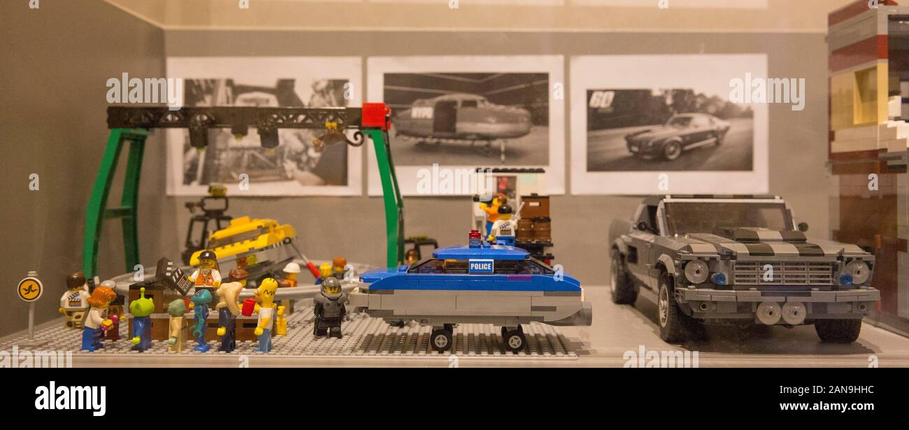 LEGO BRIKS IN MOVIES  EXHIBITION  IN VERSAILLES, FRANCE Stock Photo
