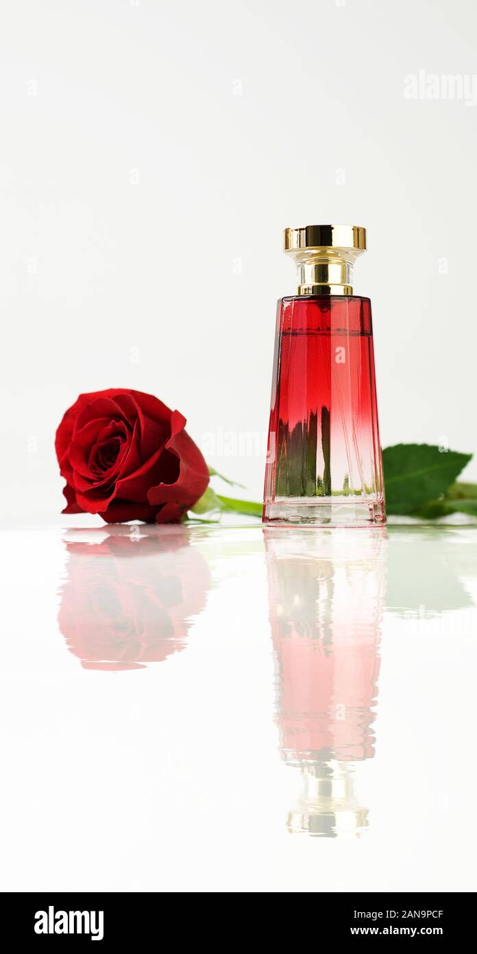 perfume reflection Stock Photo