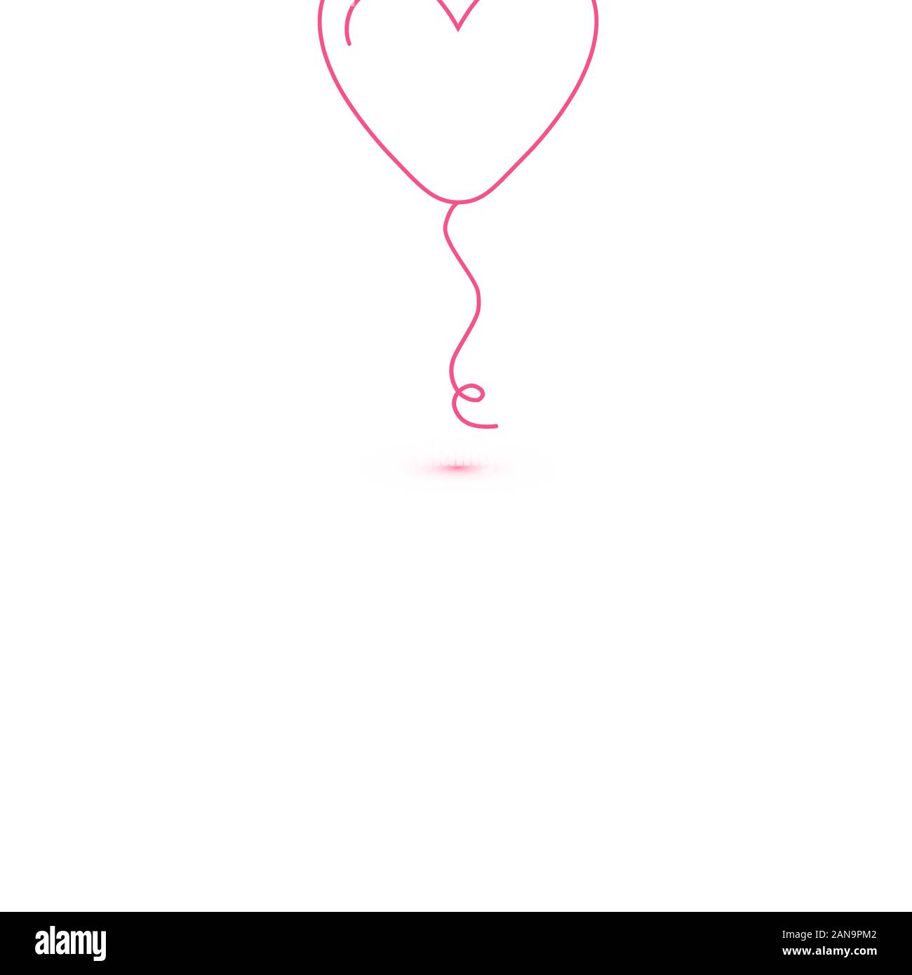 Heart balloon isolated single linear icon for websites and mobile ...