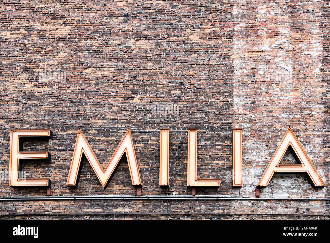 Old factory sign hi-res stock photography and images - Alamy